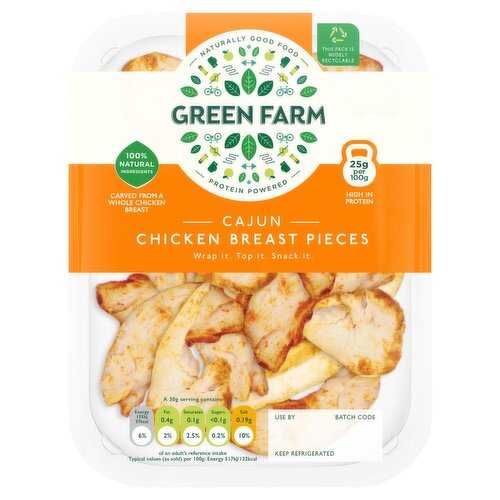 Green Farm Cajun Chicken Breast Pieces (120 g)