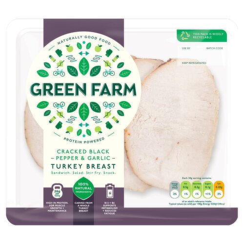 Green Farm Cracked Black Pepper And Garlic Turkey (90 g)