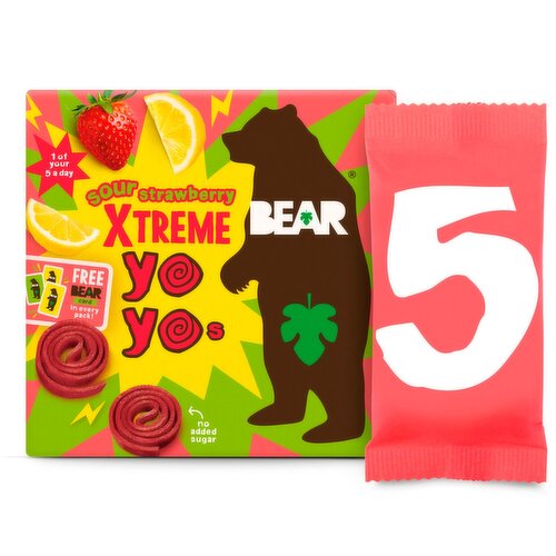 Bear Super Sour Strawberry and Apple Pure 5 Pack (100 g)