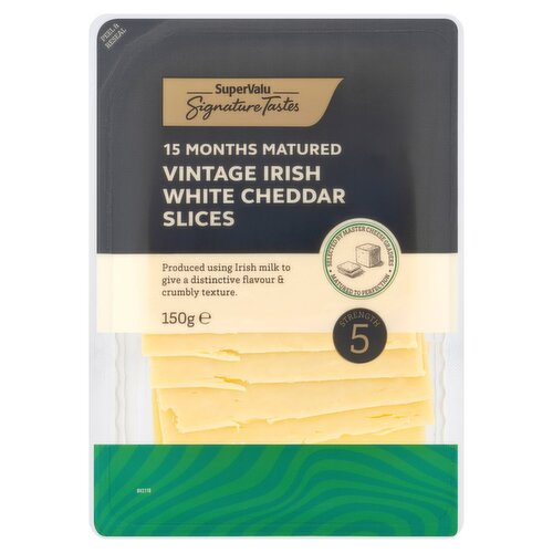 Signature Tastes Irish Vintage White Cheddar Slices (150 g)