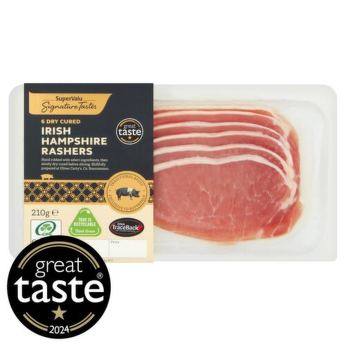 Signature Tastes 6 Dry Cured Irish Hampshire Rashers (210 g)