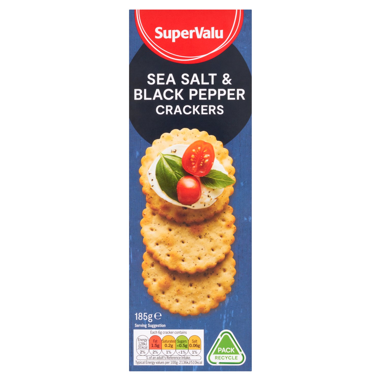 SuperValu Sea Salt & Black Pepper Crackers (185 g)