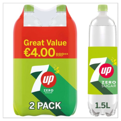 7up Zero Bottle Twin Pack (1.5 L)