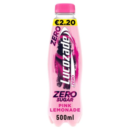 Lucozade Zero Pink Lemonade Bottle (500 ml)