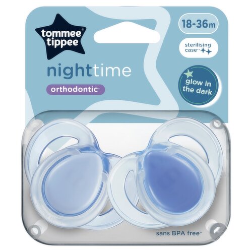 Save on Tommee Tippee Night Time Orthodontic Pacifier 18-36 Months Order  Online Delivery