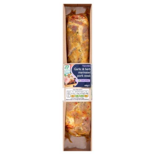 SuperValu Fresh Irish Garlic & Herb Marinated Pork Steak (600 g)