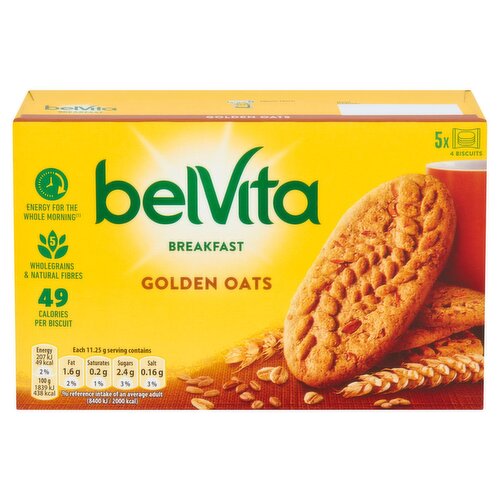 Belvita Breakfast Biscuits Golden Oats 5 Pack (225 g)