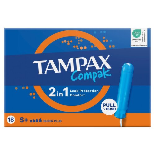 Tampax Compak Super Plus Tampons (18 Piece) Storefront EN