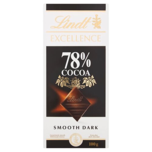 Lindt Excellence 78% Cocoa Smooth Dark Chocolate Bar (100 g)