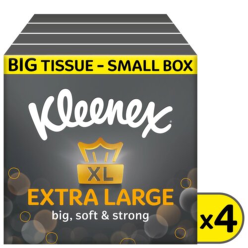 Kleenex Mansize Extra Large Compact Facial Tissue 4 Pack 176 Sheet (44 Sheets)