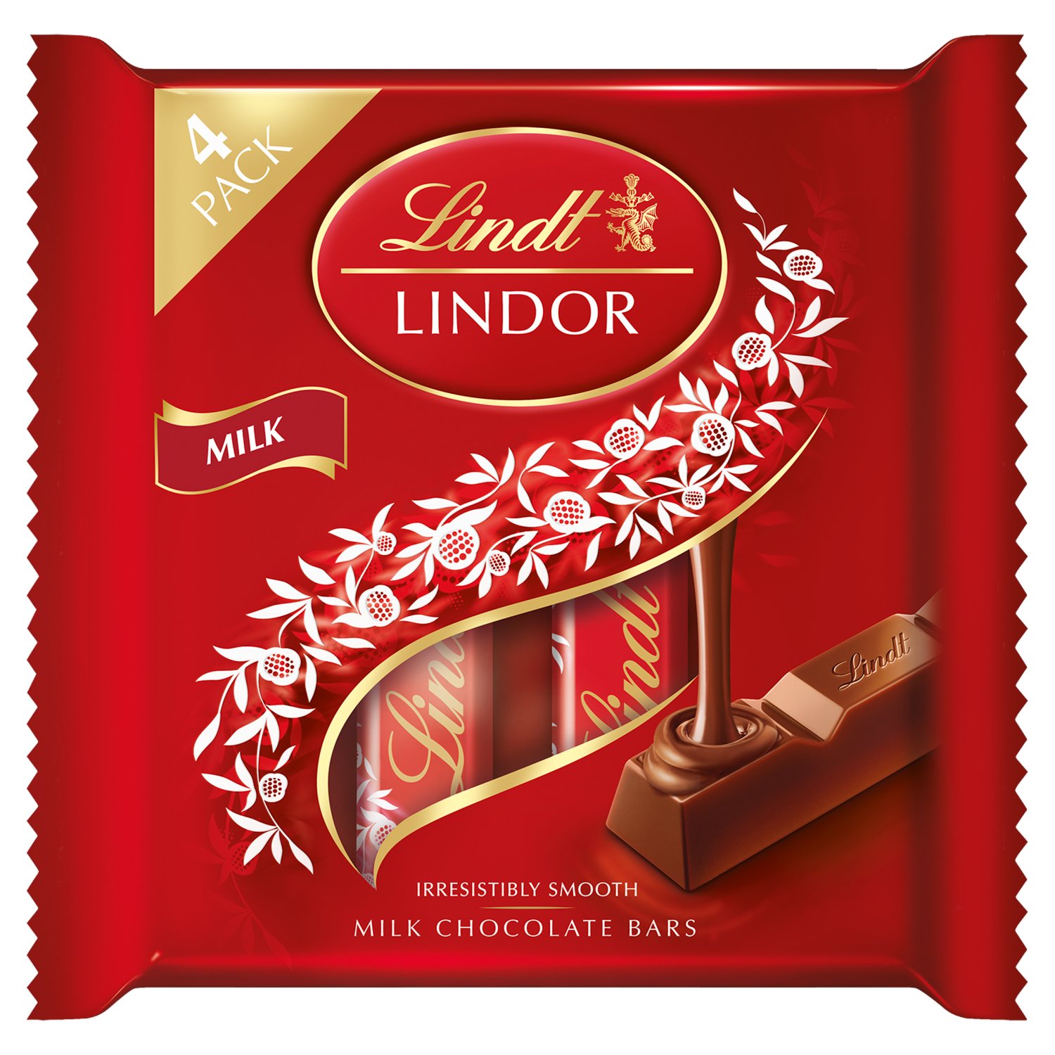 Lindt Lindor Milk Chocolate Bar 4 Pack (25 g)