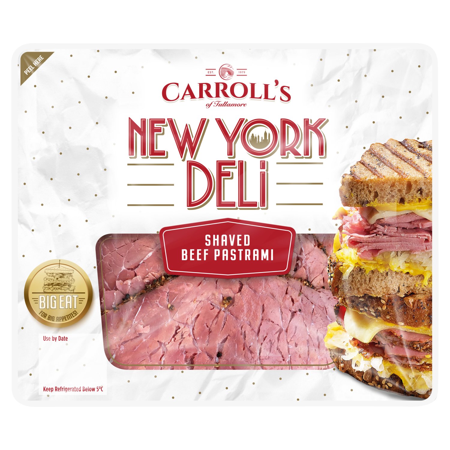 Carrolls New York Deli Shaved Beef Pastrami (90 g)