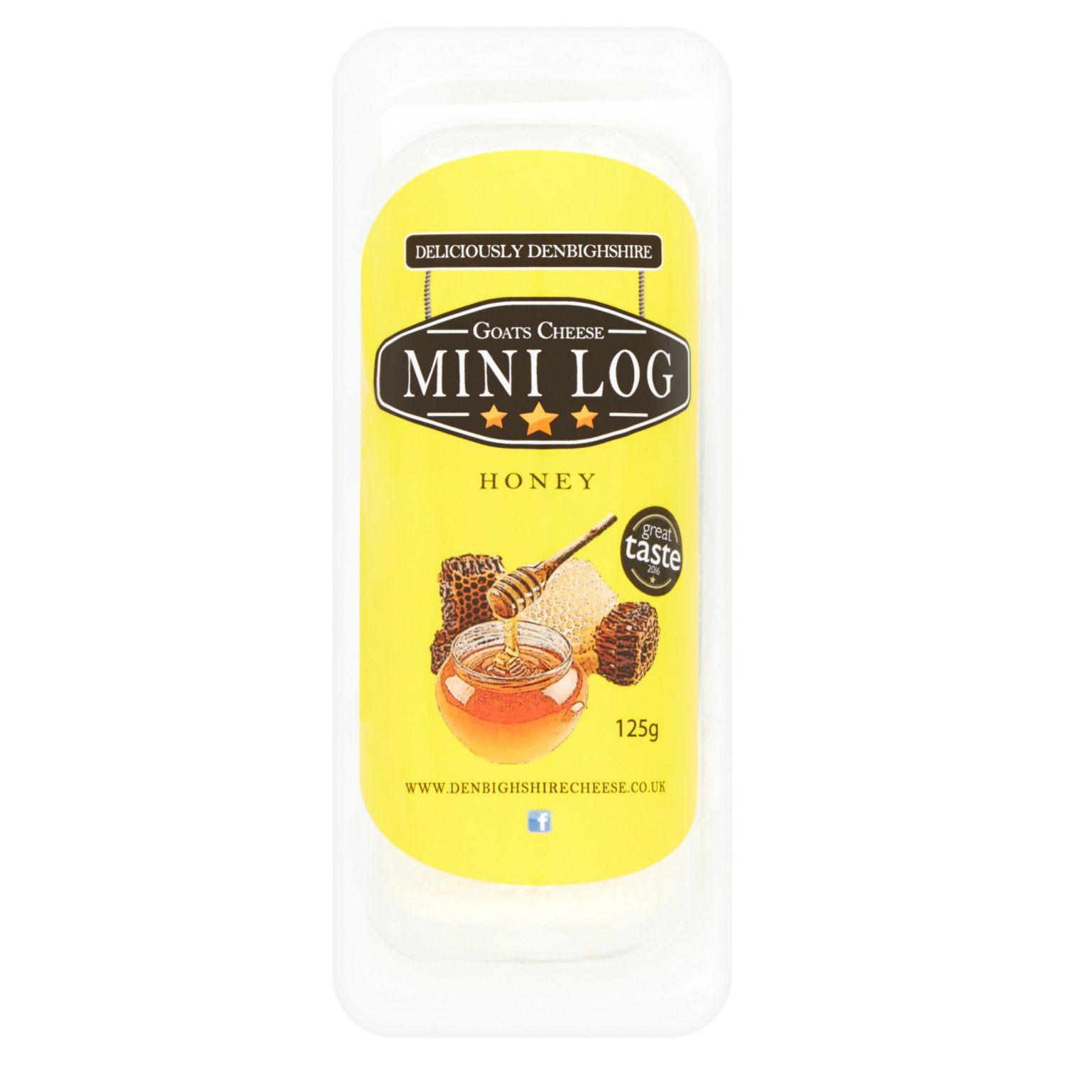 Deliciously Denbighshire Goats Cheese Mini Log with Honey (125 g)