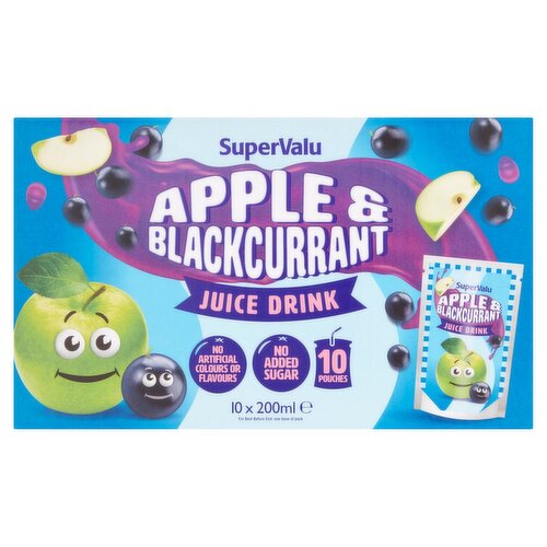 SuperValu Apple & Blackcurrant Juice Drink 10 Pack (200 ml)