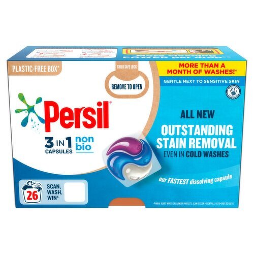 Persil 3 in 1 Non Bio Capsules 26 Washes (26 Piece)