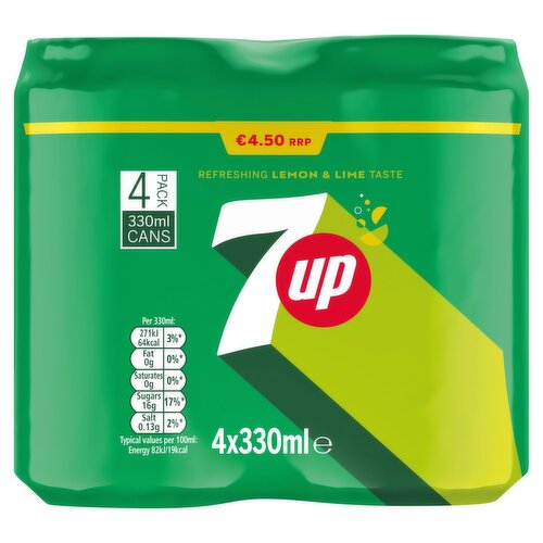 7up Cans 4 Pack (330 ml)