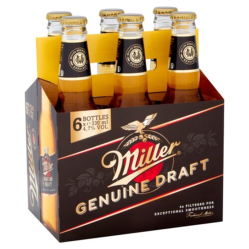 Miller Genuine Draft Beer Bottles 6 Pack (330 ml)