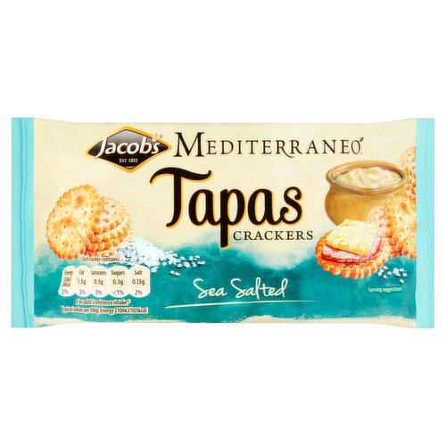 Jacob's Mediterraneo Tapas Crackers Sea Salted (105 g)