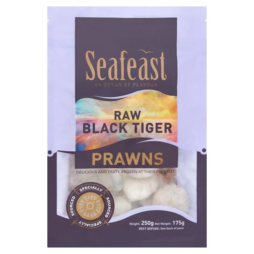 Seafeast Raw Black Tiger Prawns (250 g)