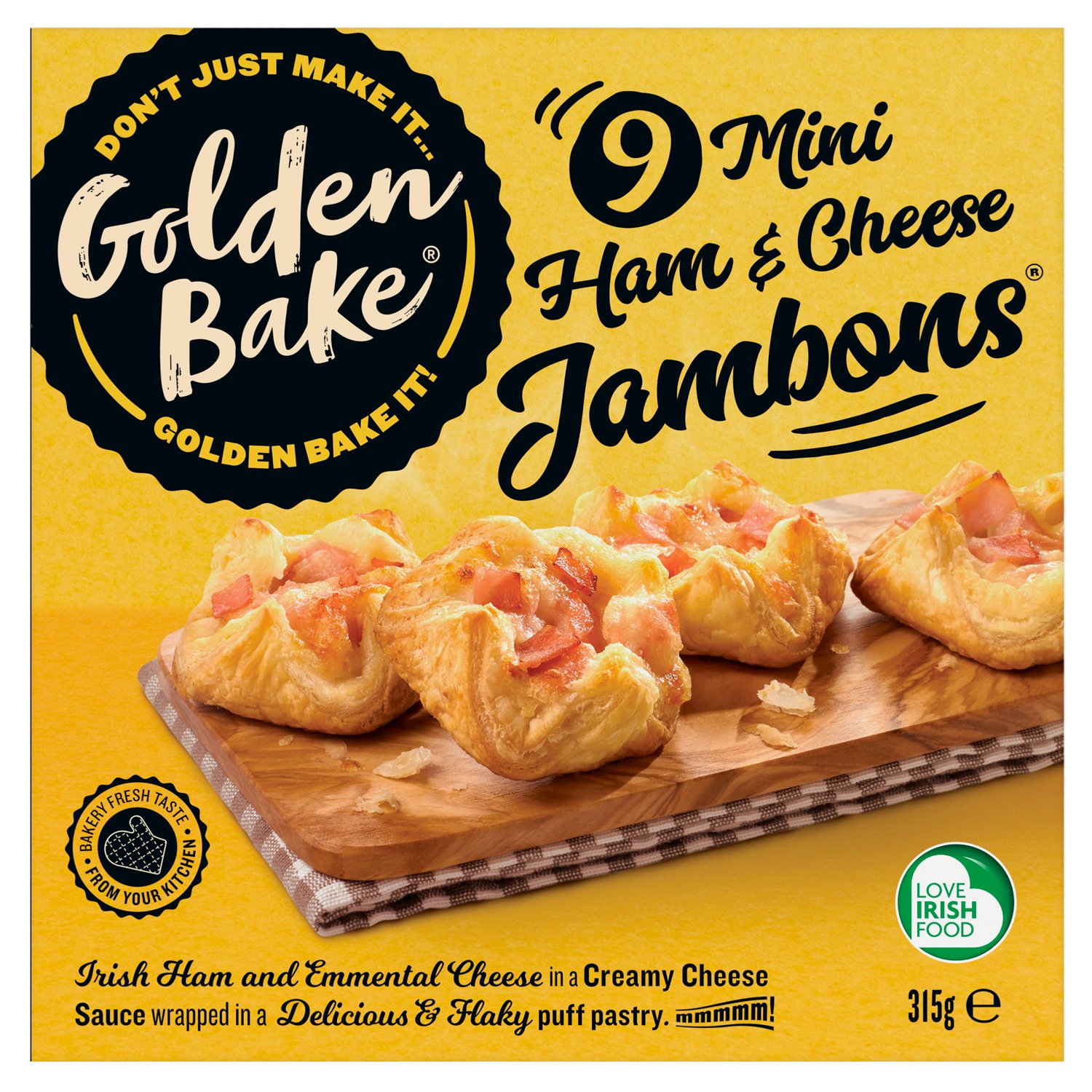 Golden Bake Mini Ham and Cheese Jambons 9 Pack (315 g)