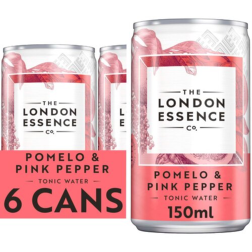London Essence Pomelo Pink Pepper Tonic Water Cans 6 Pack (150 ml)