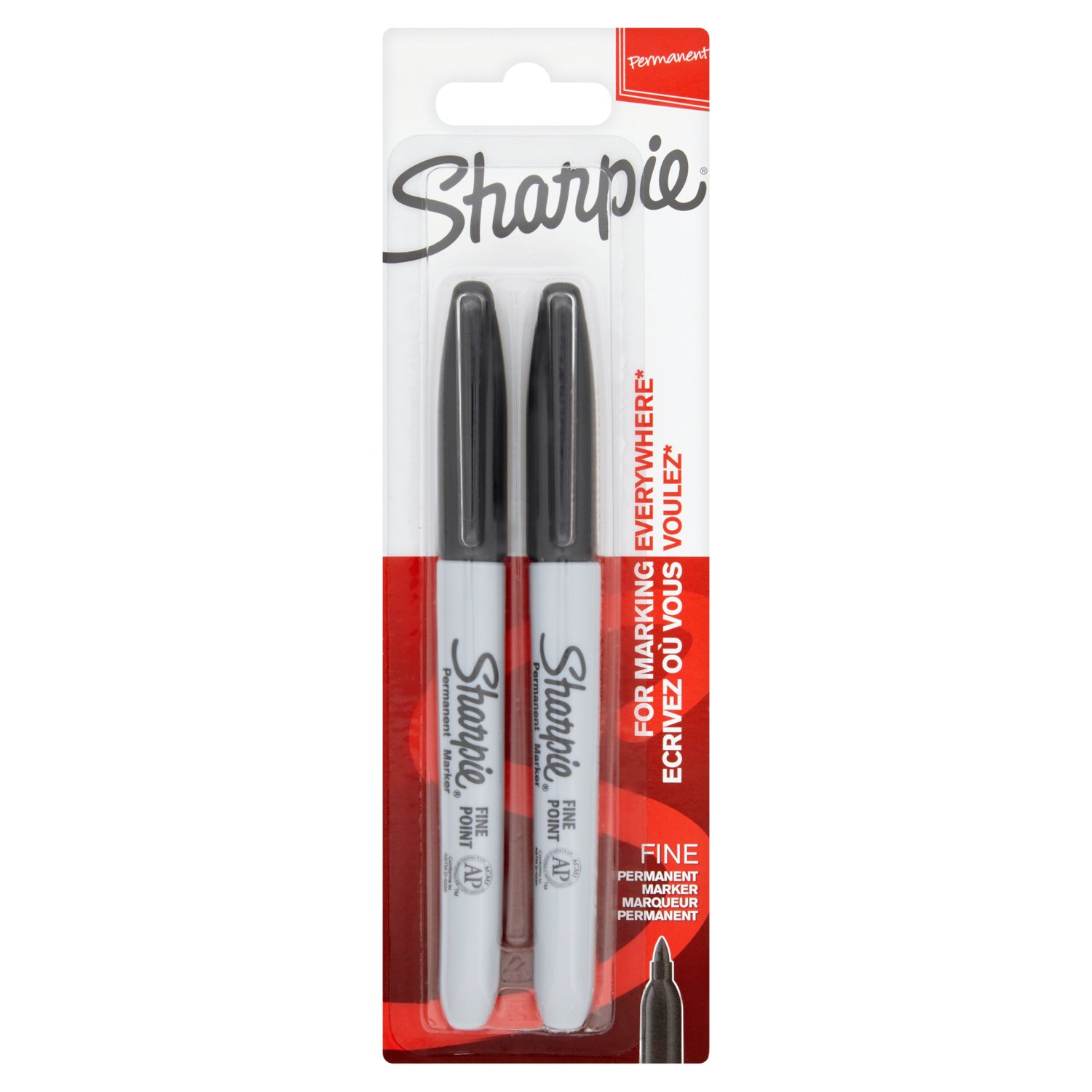 Sharpie Black Permanent Marker Black 2 Pack (1 Piece)