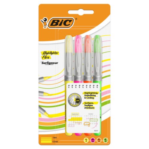 Bic Highlighter Flex 4 Pack (1 Piece)