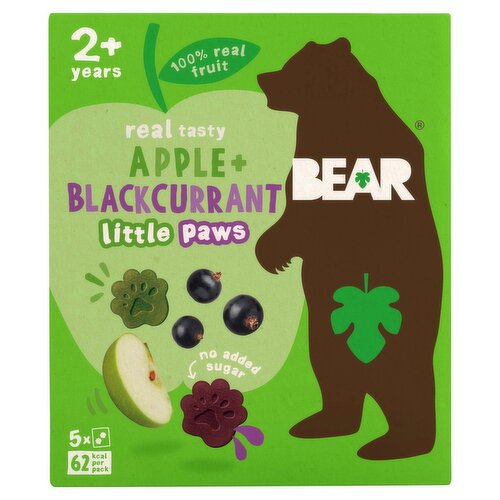 Bear Paws Fruit Shapes Apple & Blackcurrant 2+ years Multipack 5 x 20g