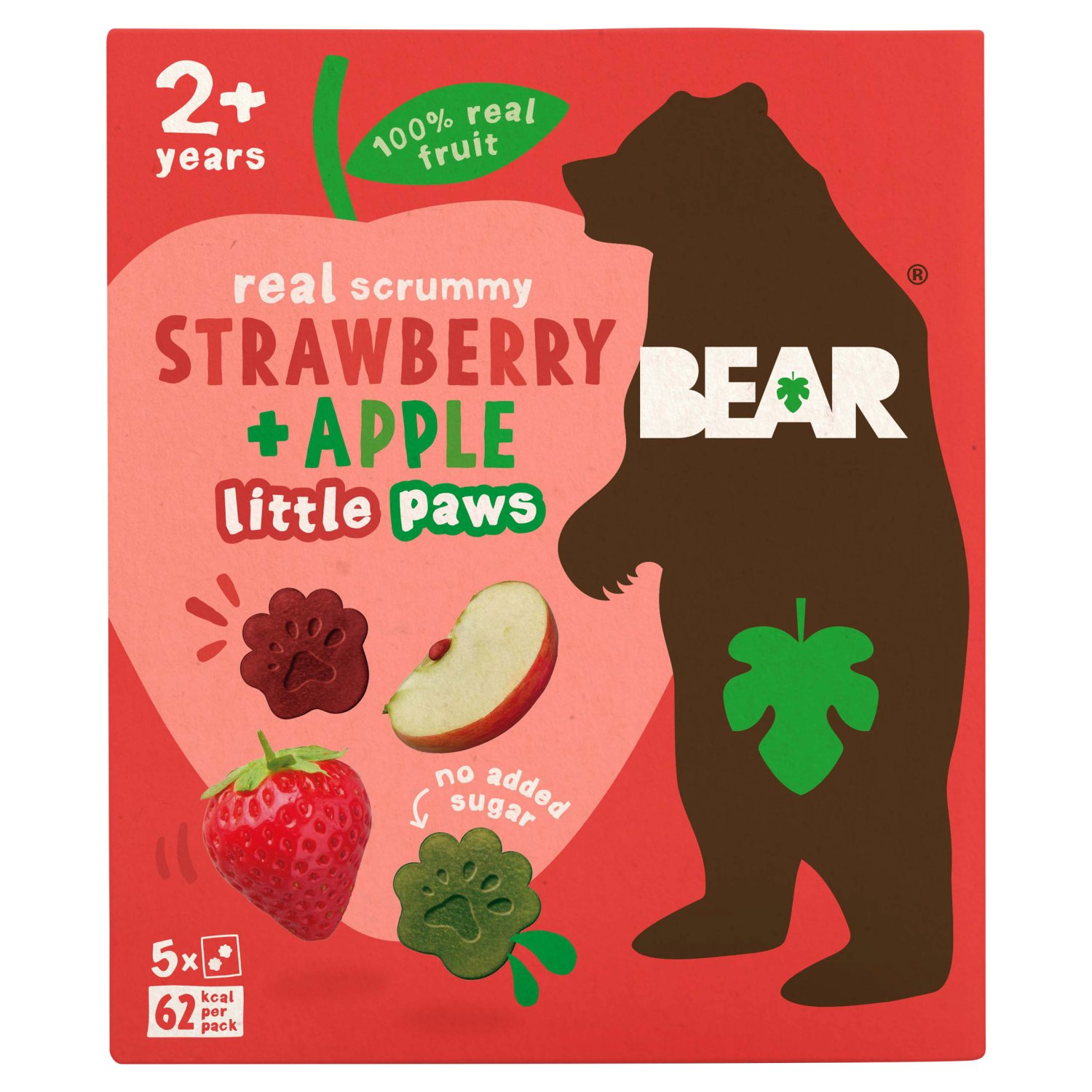 Bear Paws Strawberry & Apple 5 Pack (100 g)