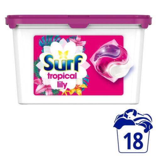 Surf Tropical Lily Capsules 18 Wash (18 Piece)