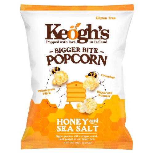 Keogh's Bigger Bite Honey & Sea Salt Popcorn Bag (90 g)