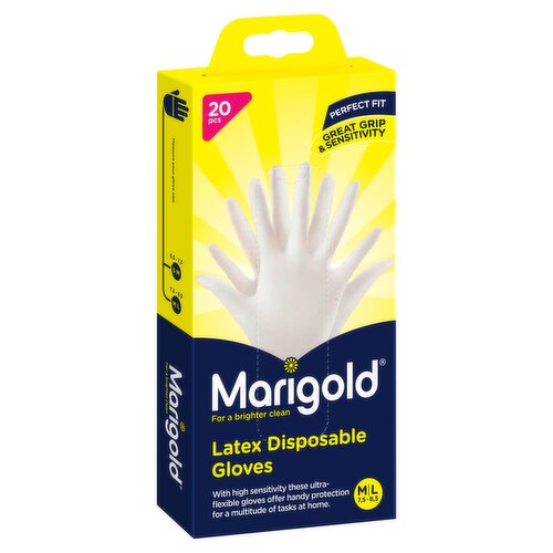 Marigold Latex Disposable Gloves (20 Piece)