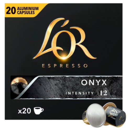 L'OR Espresso Pods, 100 Capsules Espresso Onyx, Single Cup Aluminum Coffee  Capsules Compatible with Nespresso Original Machine