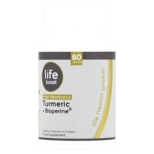 Lifeboost Tumeric + Bioperine Capsules (60 Piece)