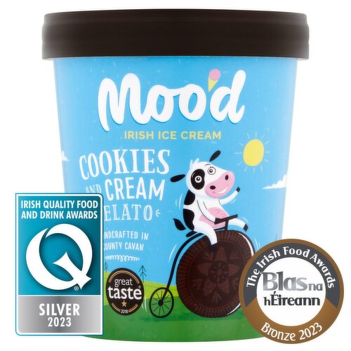 Moo'd Cookies and Cream Gelato (500 ml)