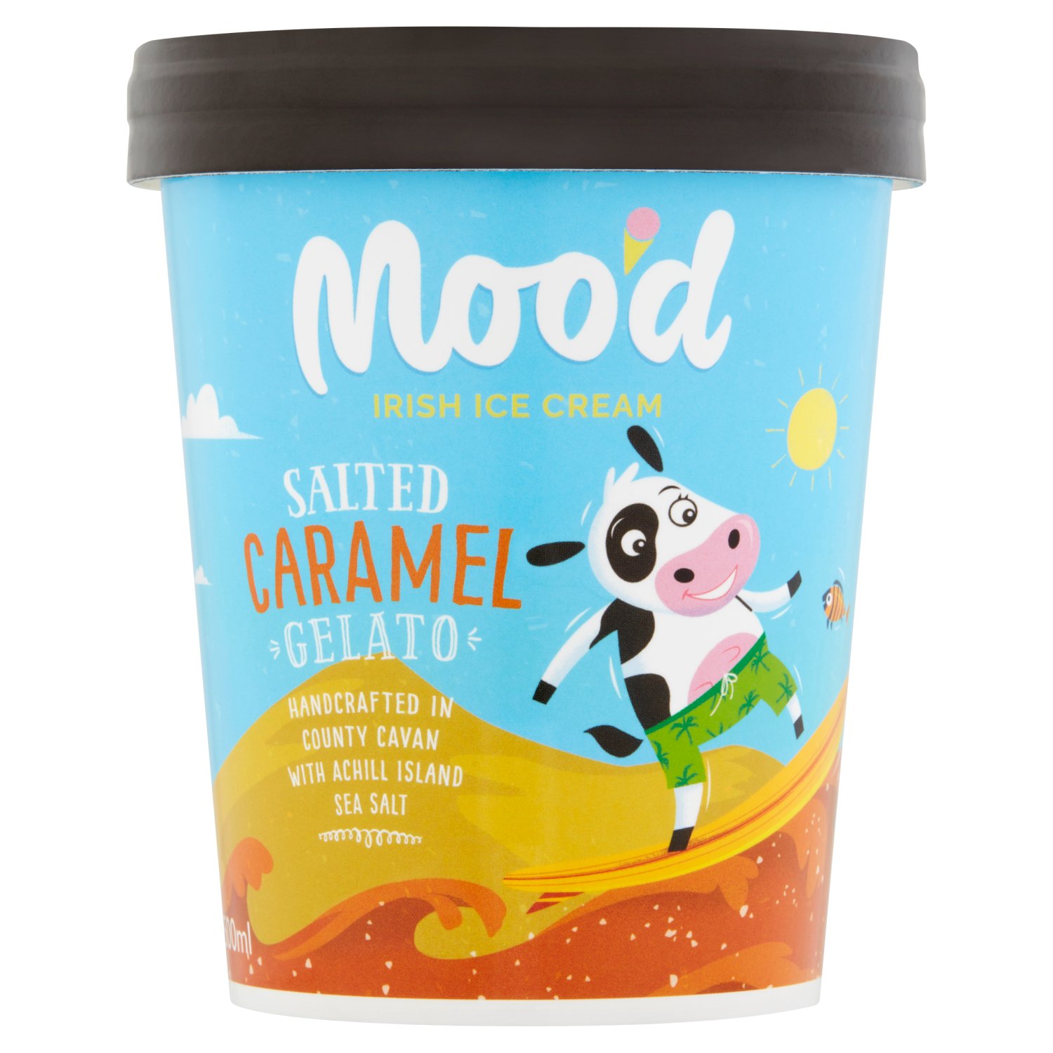 At Moo'd, nothing but the best will do. Made with 100% Irish dairy in small batches by a herd of ice-cream fanatics in Co. Cavan. Our ice-cream has lighter texture, because it's churned at a slower rate so you get more fireworks in the flavour. Enjoy!