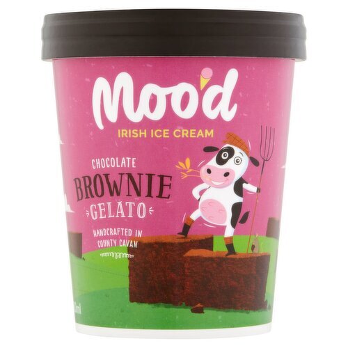 Moo'd Chocolate Brownie Gelato (500 ml)