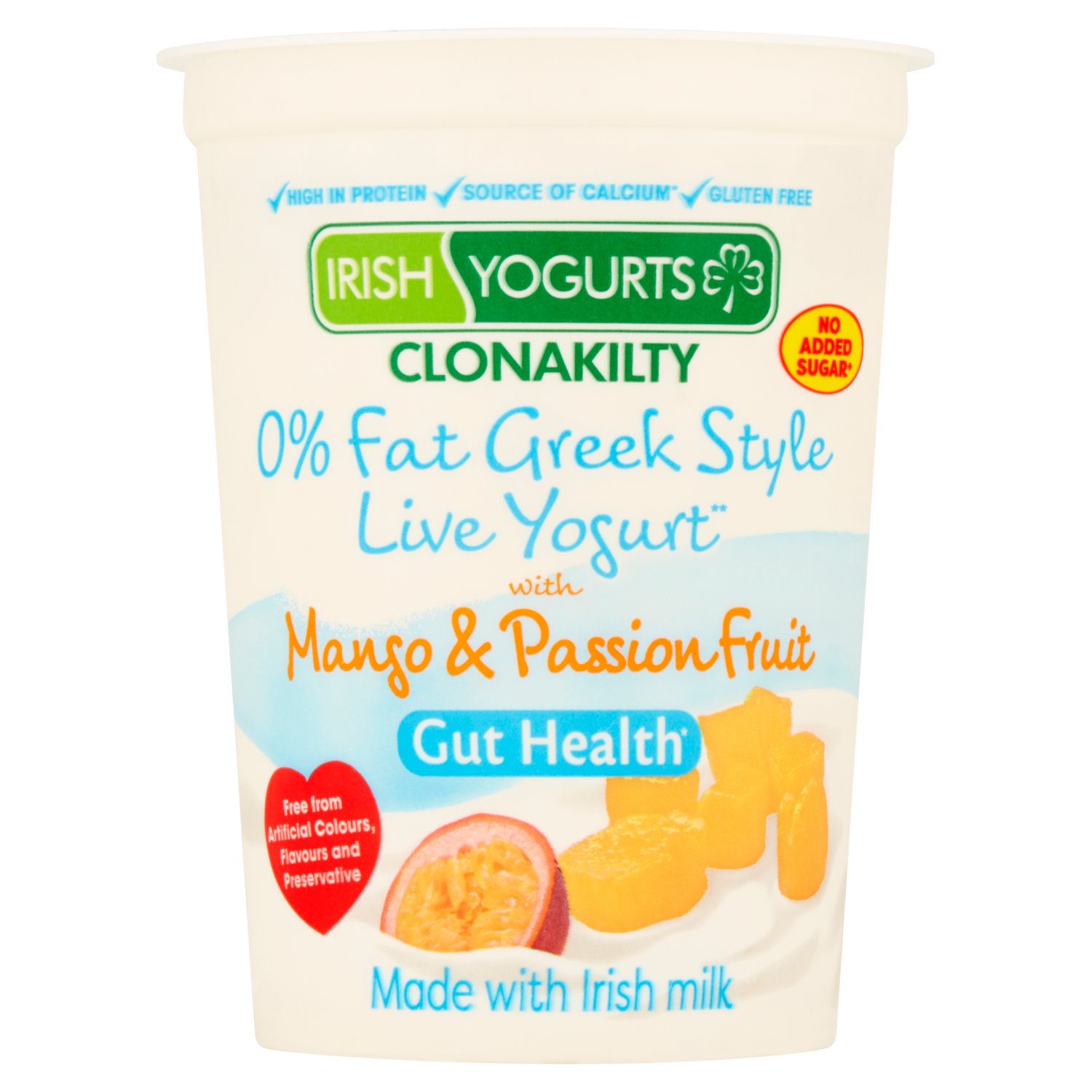 Irish Yogurts 0% Fat Live Yogurt with Mango & Passionfruit (450 g)