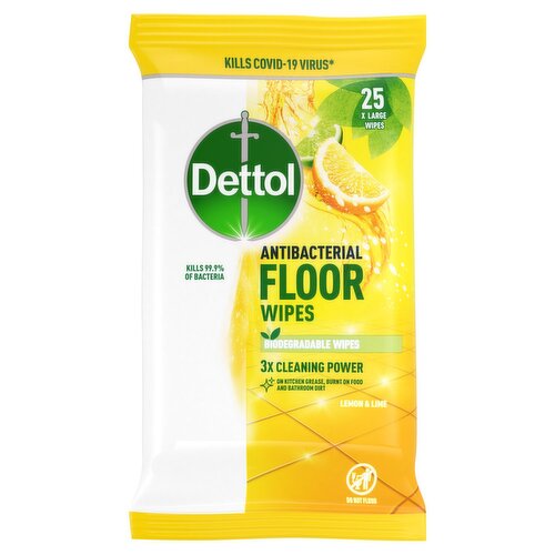 Dettol Citrus Floor Wipes 25 Pack (25 Piece)