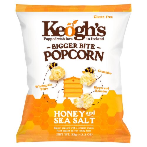 Keogh's Bigger Bite Honey & Sea Salt Popcorn Bag (33 g)