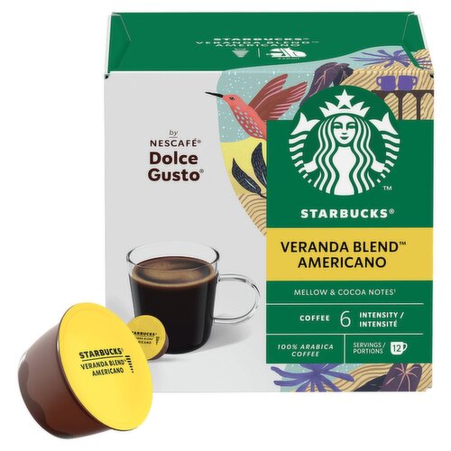 Dolce Gusto Starbucks Coffee Veranda Blend Americano, Packaging May Vary,  12 Count, Pack of 3 