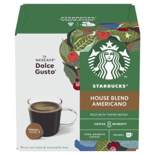 Starbucks House Americano Coffee Capsules 12 Pack (102 g)