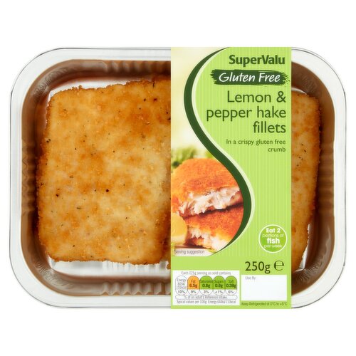 SuperValu Gluten Free Lemon & Pepper Hake Fillets (250 g) Storefront EN