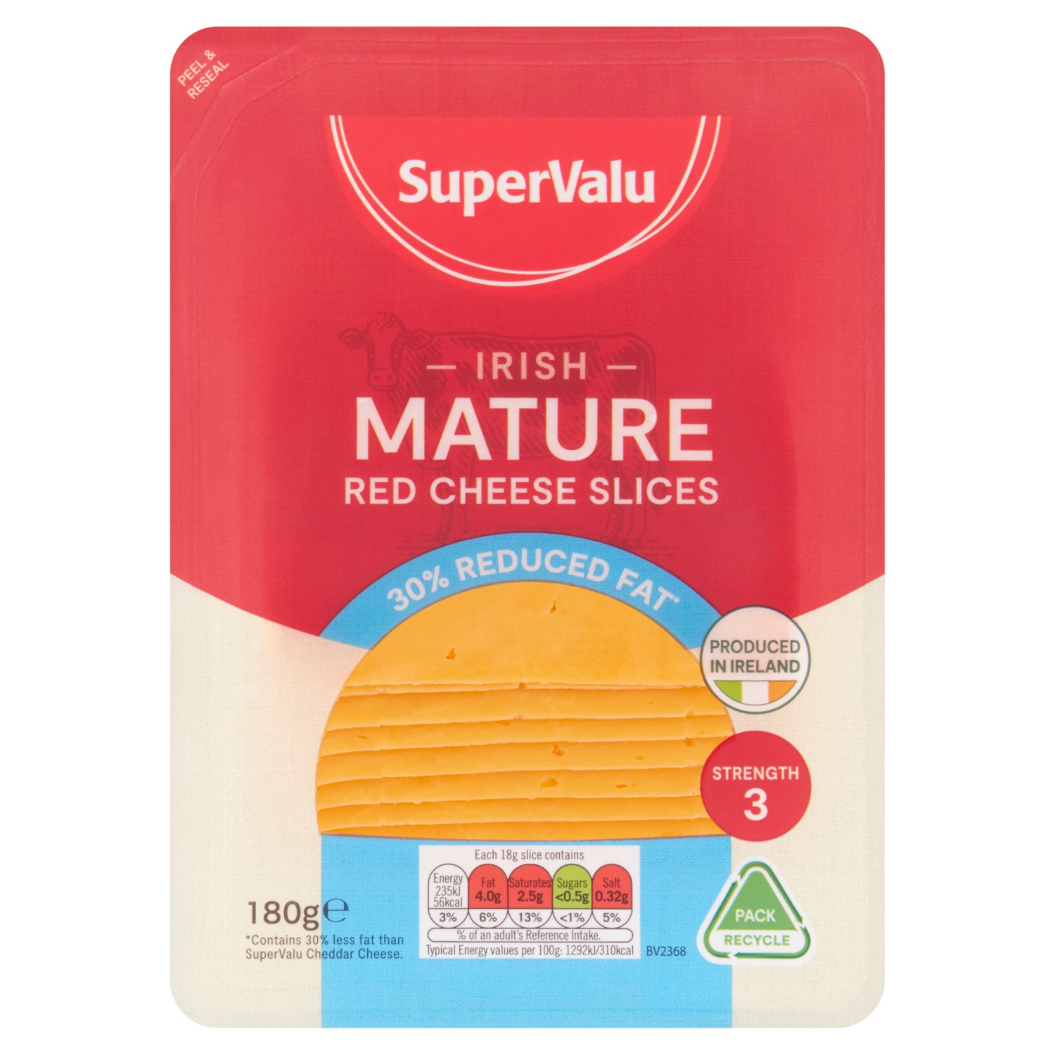 SuperValu Mature Light Red Cheddar Slices (180 g)
