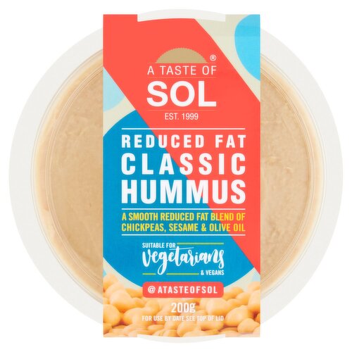 A Taste of Sol Reduced Fat Hummus (200 g)