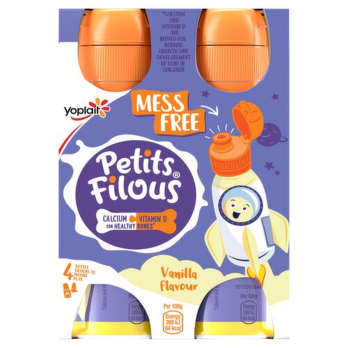 Yoplait Petits Filous Vanilla Yogurt Drinks 4 Pack (400 g)