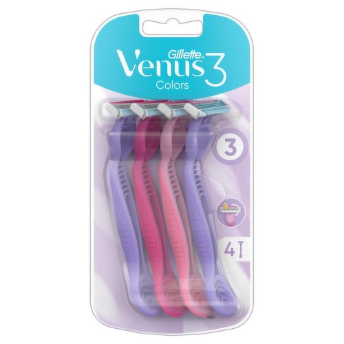 Venus 3 Disposables Coloured (4 Piece)