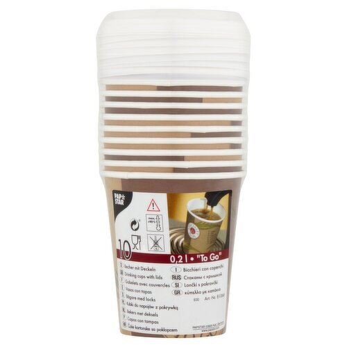 Pap Star 200ml Coffee Cups & Lids (8 Piece)