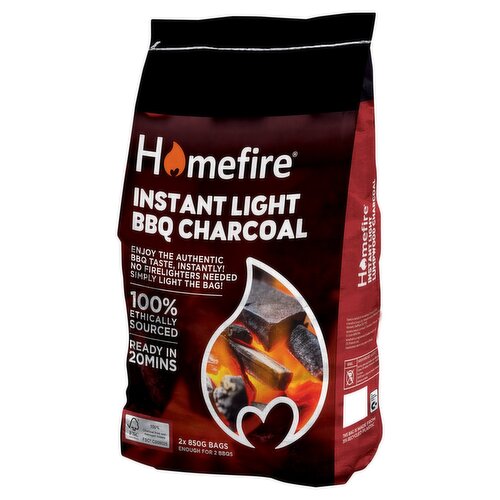 Homefire Instant Light Charcoal (2 Piece)