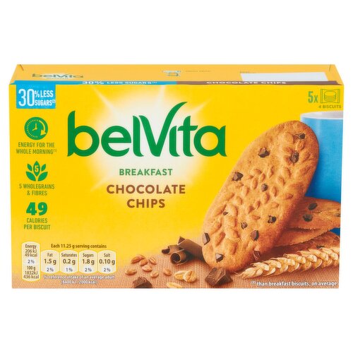 belVita Soft Baked Oats & Chocolate Breakfast Biscuits, 5 Packs (1 Biscuit  Per Pack), Snack Bars, Fruit Snacks & Pudding